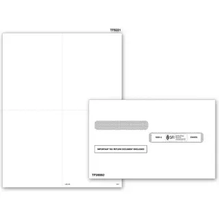 Blank Laser W-2 Tax Forms & Envelopes 