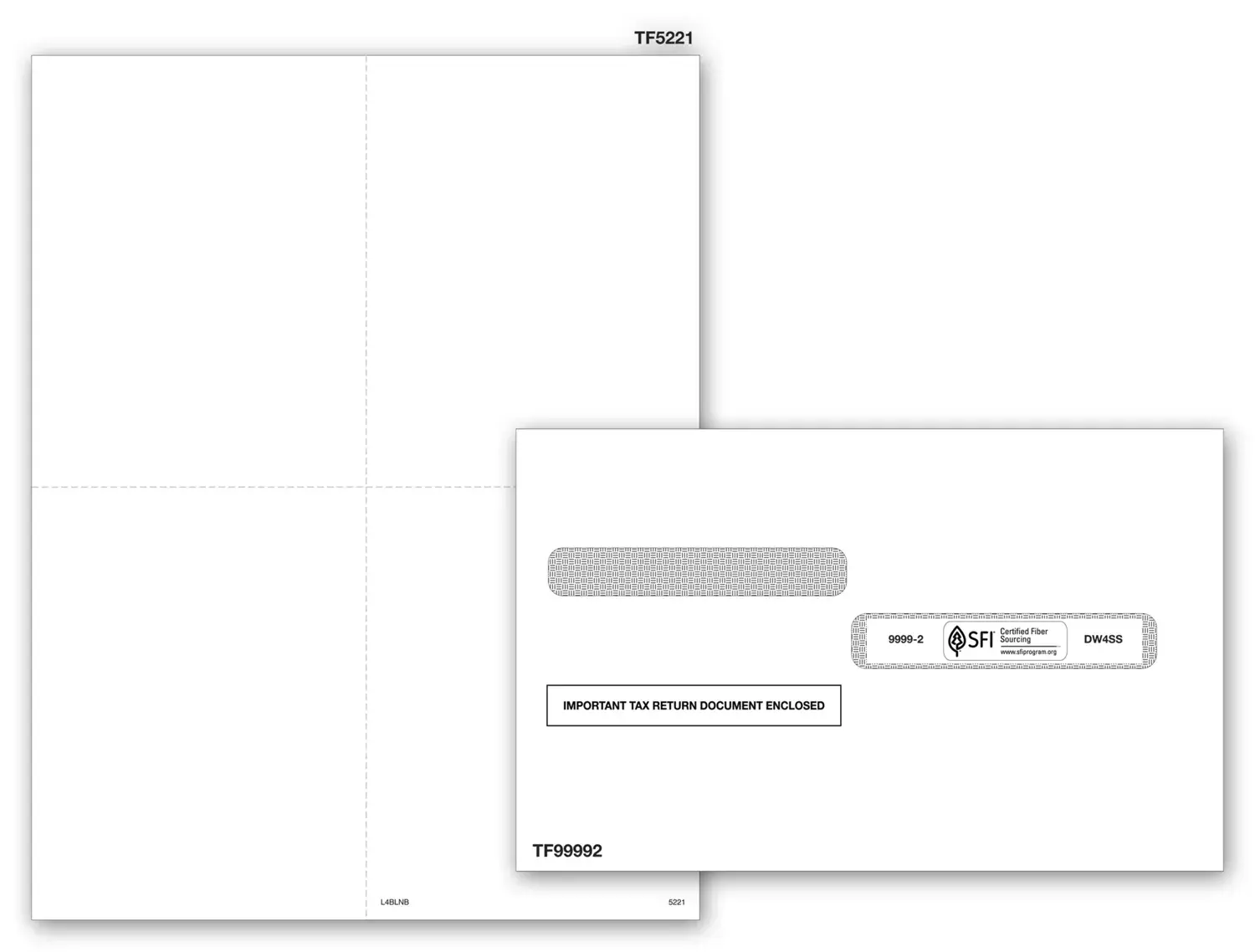 Blank Laser W-2 Tax Forms & Envelopes 