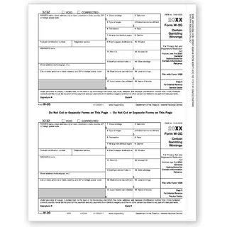 Laser W-2G Form - Federal Copy A