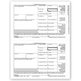 Laser W-2G Form - Copy B