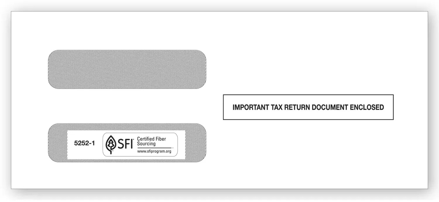 Two-Window Envelopes for 1099 Misc. 3-Up