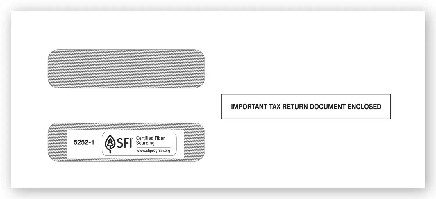 Two-Window Envelopes for 1099 Misc. 3-Up