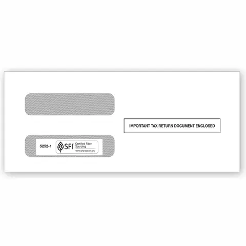 Two-Window Envelopes for 1099 Misc. 3-Up