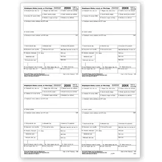 Bulk 4-Up Laser W-2 Tax Forms
