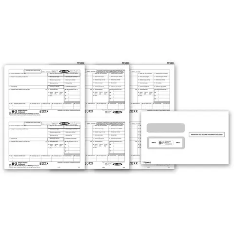 Laser W-2 Tax Forms & Envelopes - Magnetic Media 