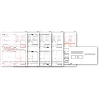 Laser W-2 Tax Forms & Envelopes, 6-parts
