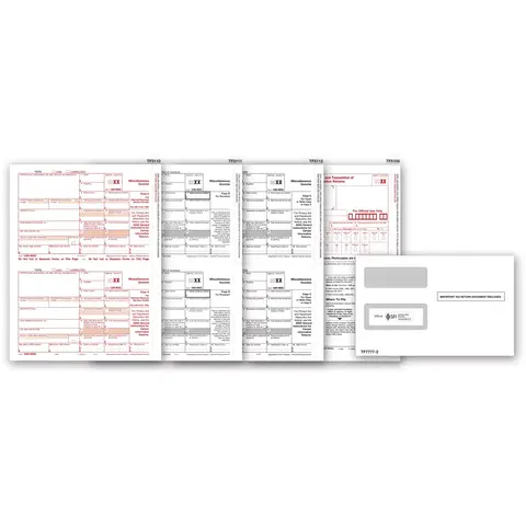 Laser 1099-MISC Tax Forms + Envelopes