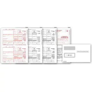 Laser 1099-MISC Tax Forms + Envelopes - 3-Part