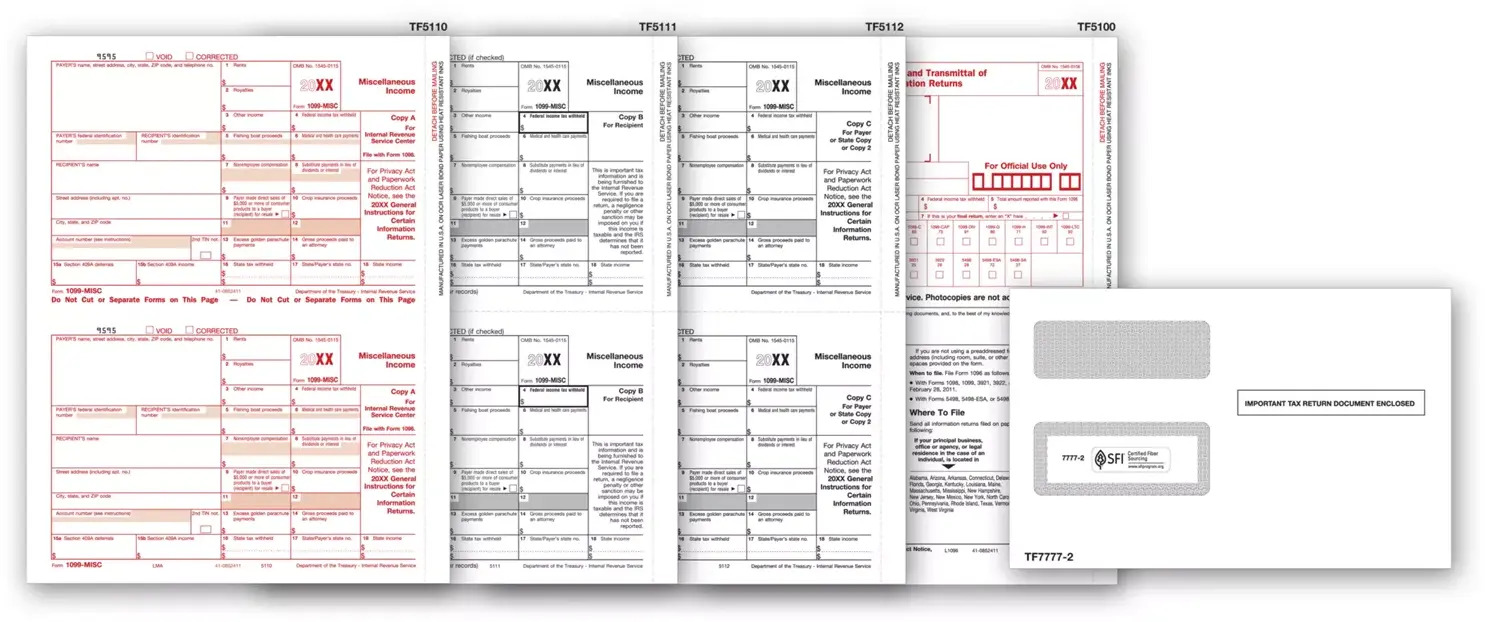 Laser 1099 Tax Forms & Envelopes