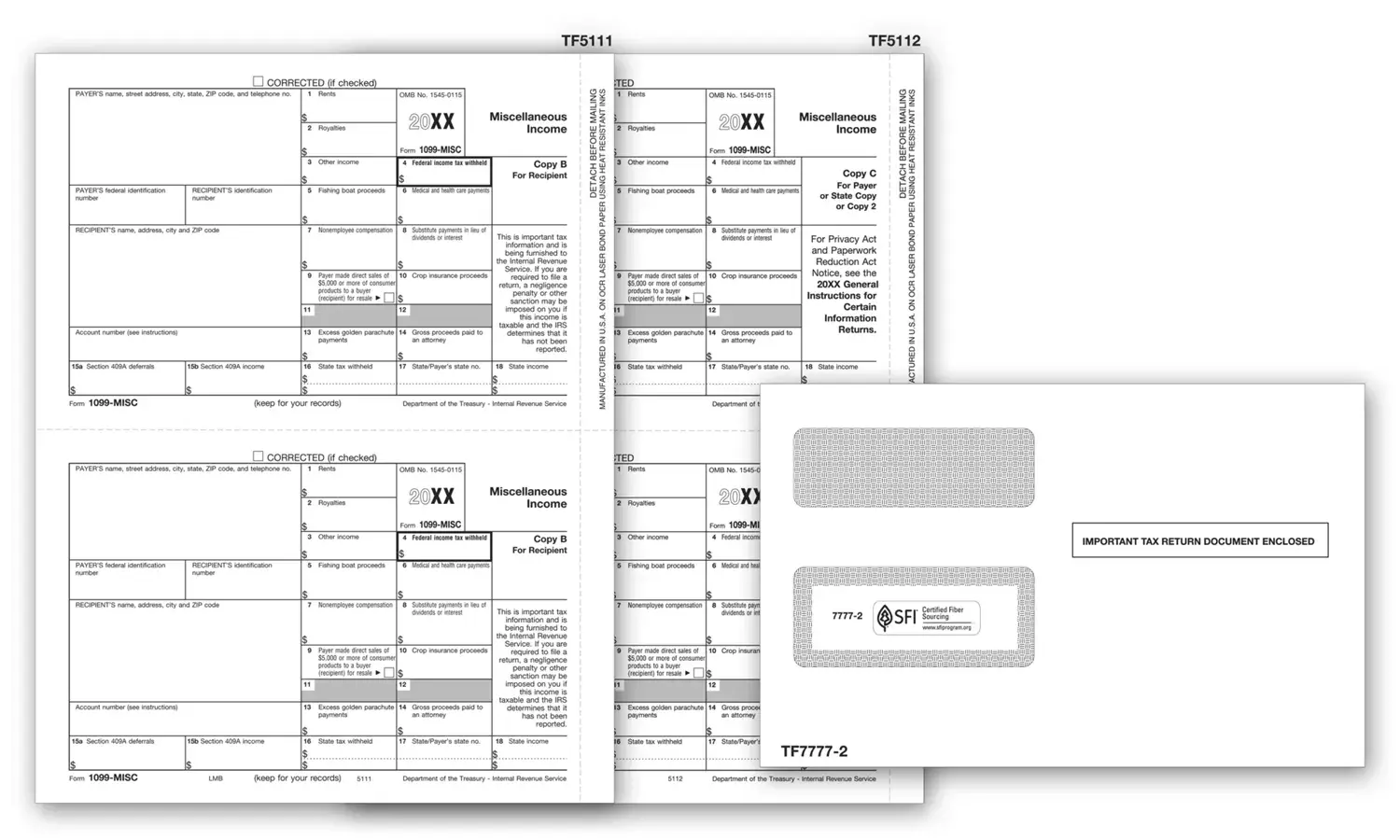 Laser 1099-MISC Forms & Envelopes - Electronic Filing