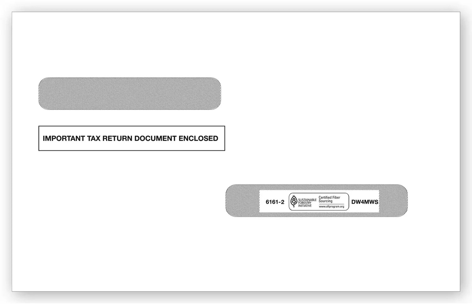 4-up W-2 & 1099-R Tax Envelopes -  Double Window 