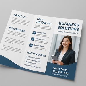 Custom letter-size trifold brochures online