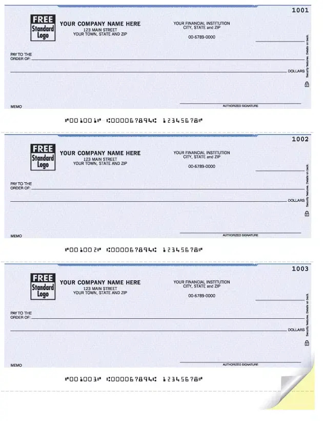 MYOB® Laser Checks - 3-Up, 2-Part