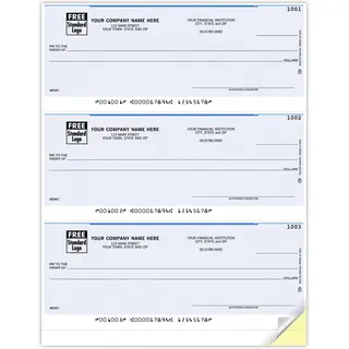 MYOB® Laser Checks - 3-Up, 2-Part
