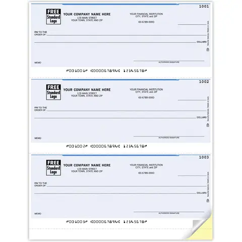 MYOB® Laser Checks - 3-Up, 2-Part