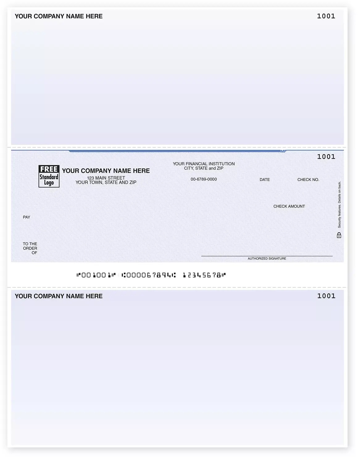 Microsoft® Dynamics OCR Laser Checks