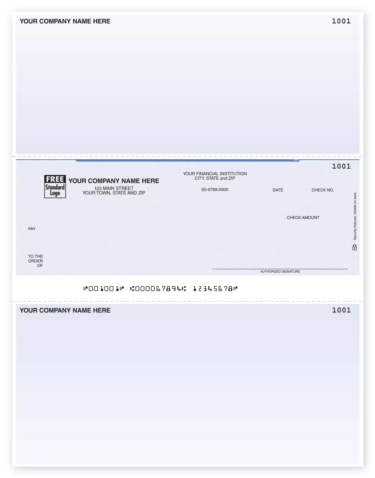 Microsoft® Dynamics OCR Laser Checks