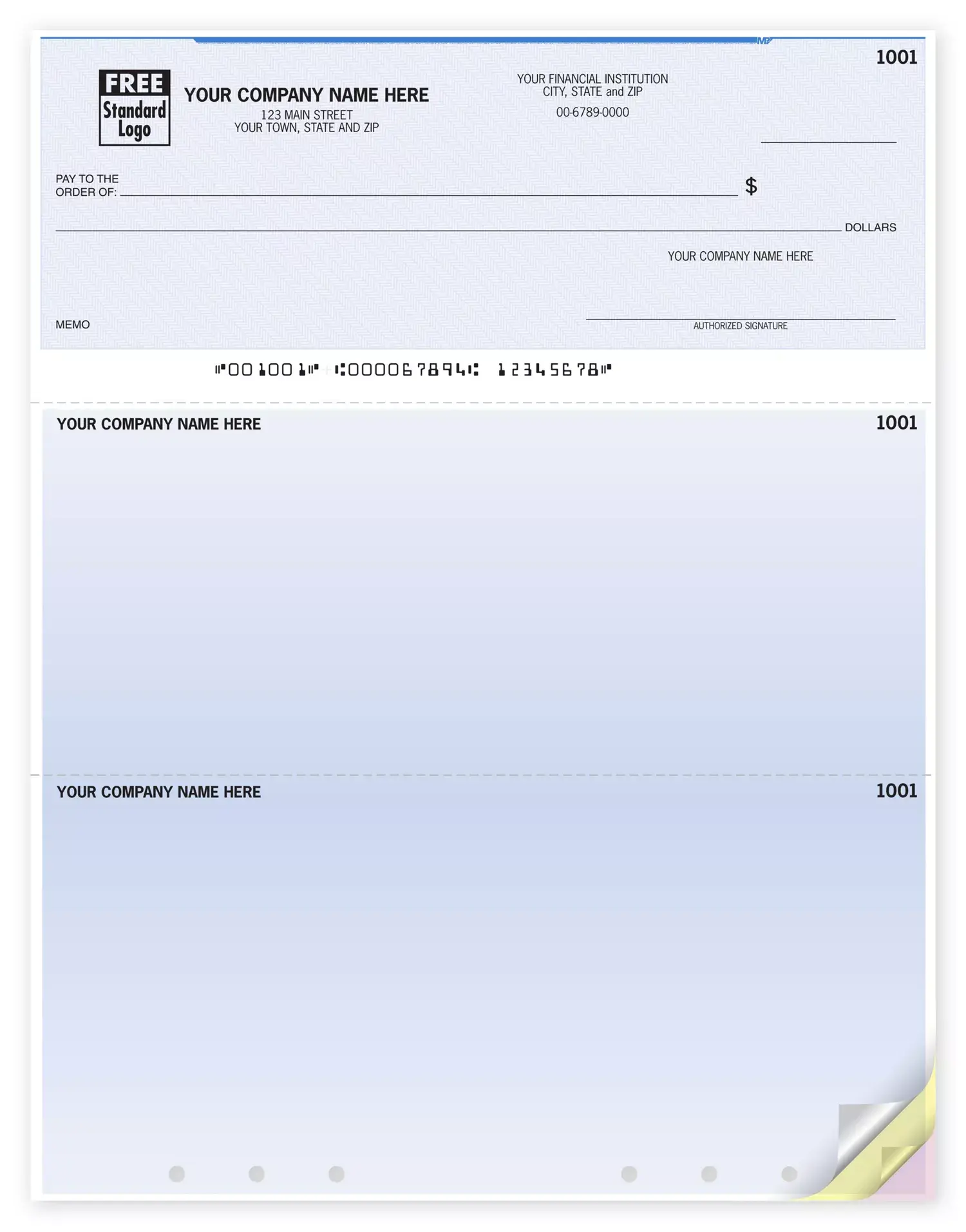 Quicken Lined Business Check