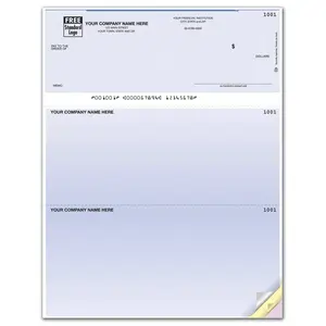 QuickBooks compatible laser business check with color background choice