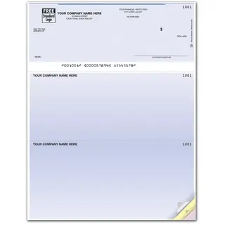 QuickBooks compatible laser business check with color background choice