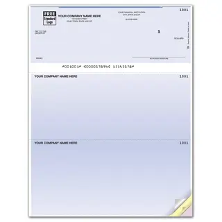 QuickBooks compatible laser business check with color background choice