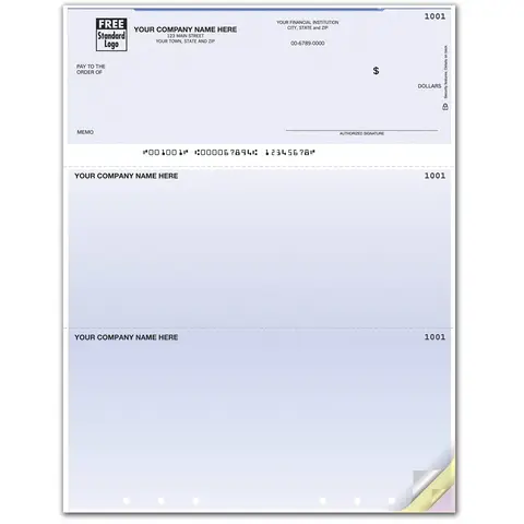 Quickbooks Top Business Check, Unlined, Hole-Punched