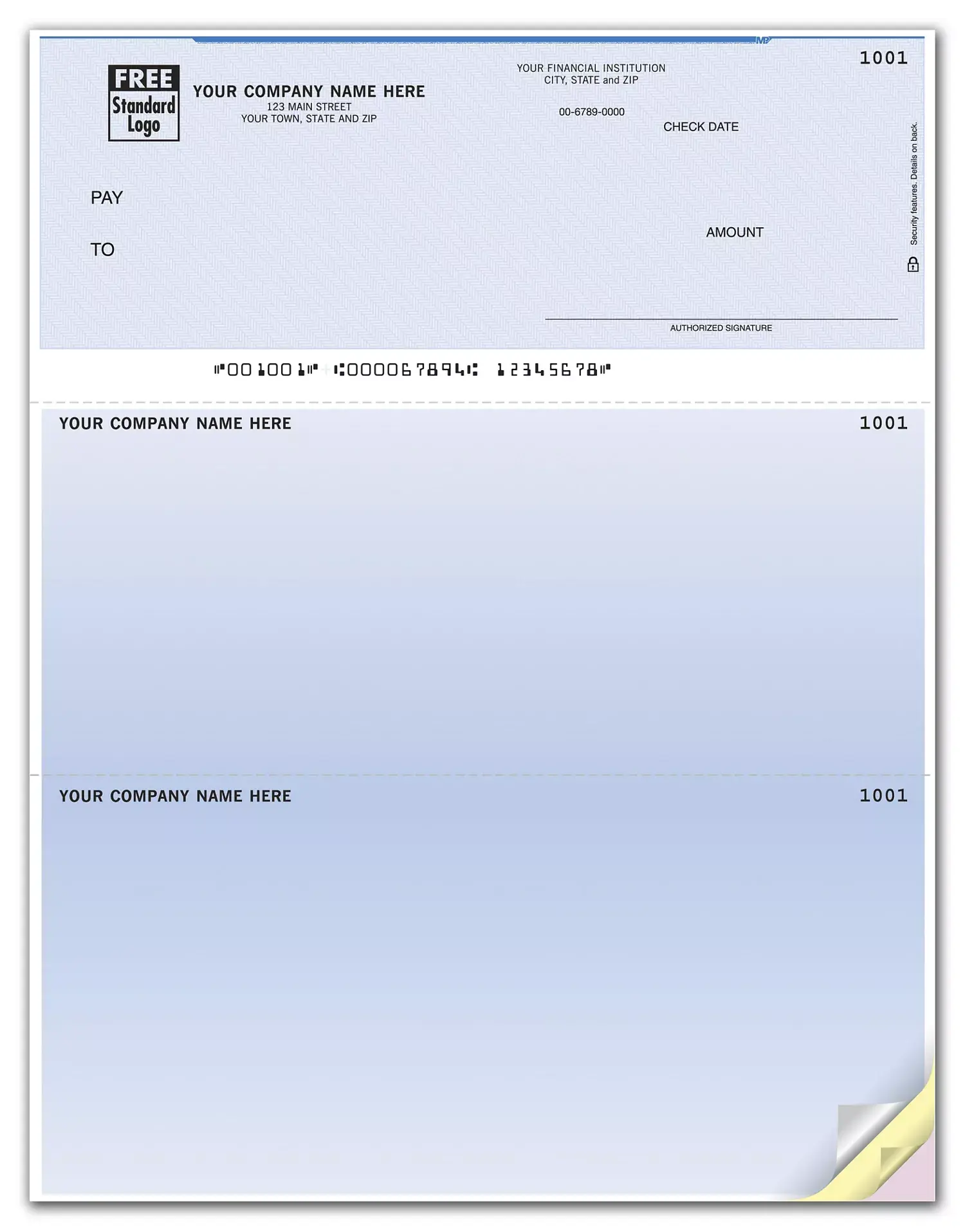 Customized Laser Deltek® Checks