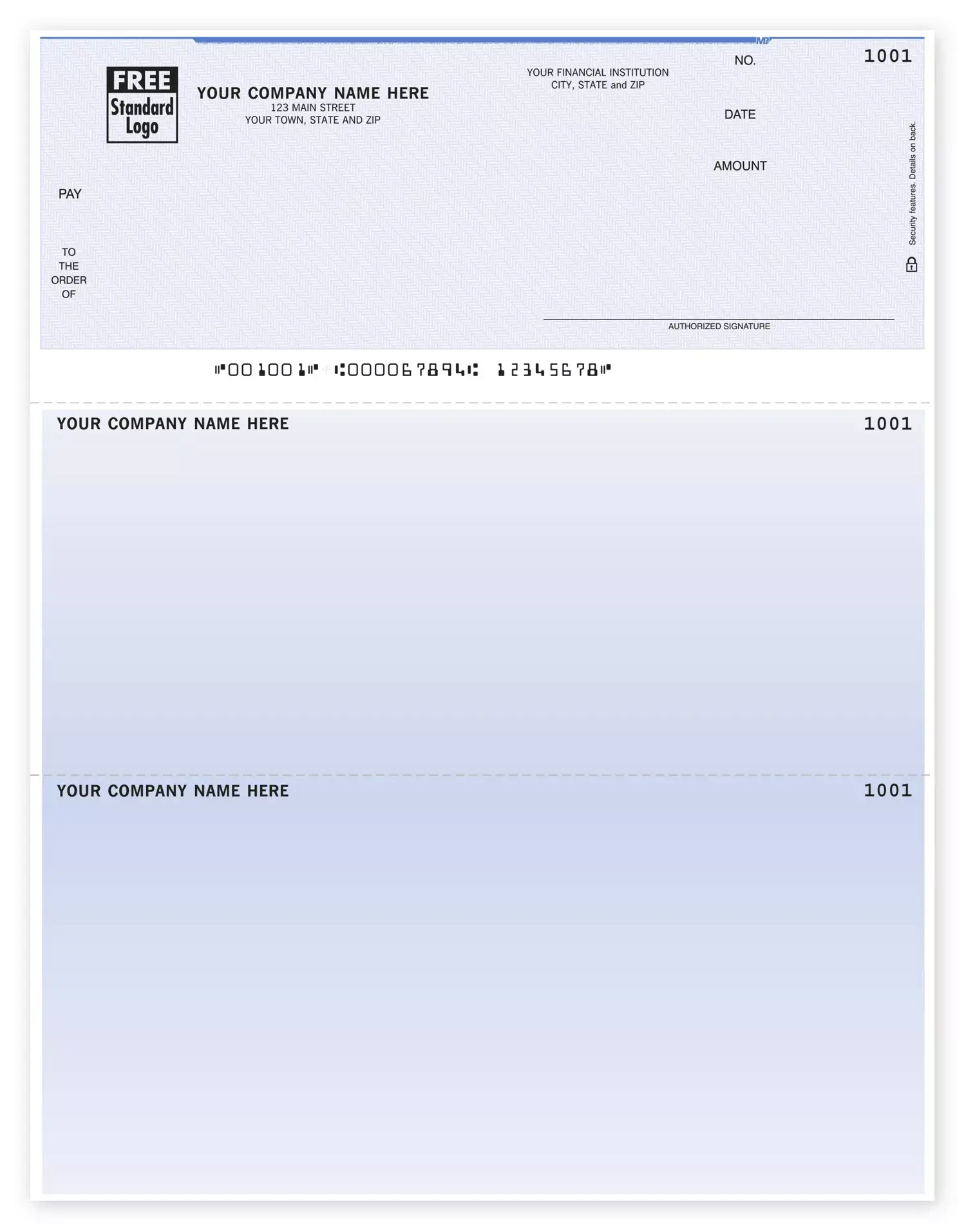 Sage 300 Laser Business Checks with Company Logo
