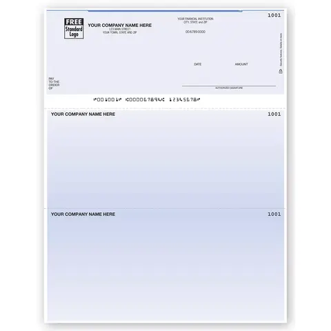 Sage 300 Compatible Bank Check with Logo