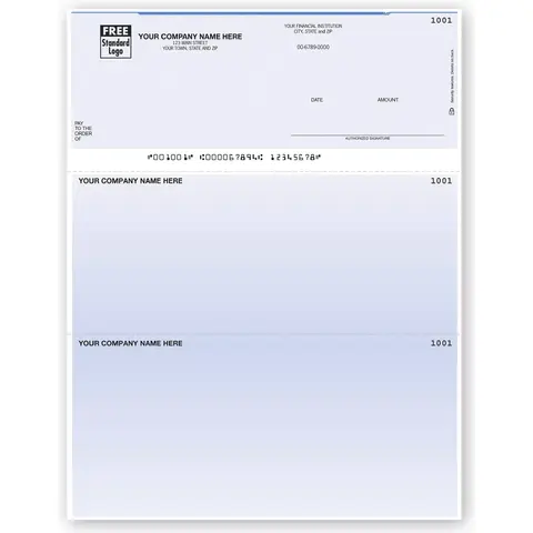 Sage 300 Compatible Bank Check with Logo