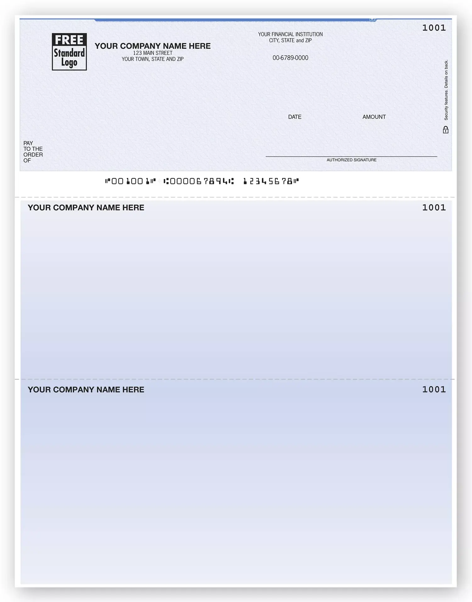 Sage 300 Compatible Bank Check with Logo
