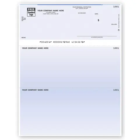 Personalized Business Laser Checks for Microsoft Accounting Software