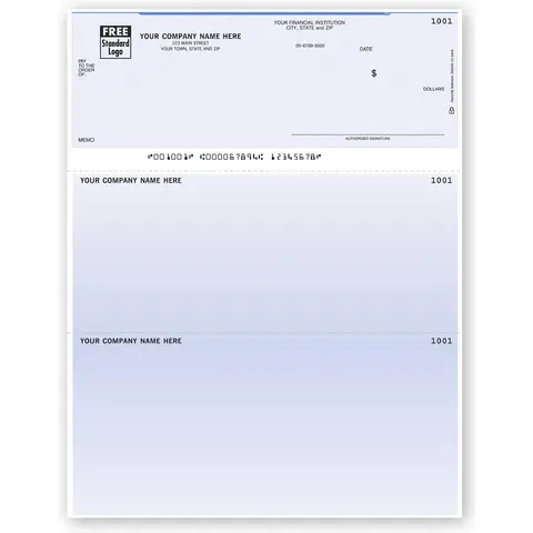 Personalized Business Laser Checks for Microsoft Accounting Software