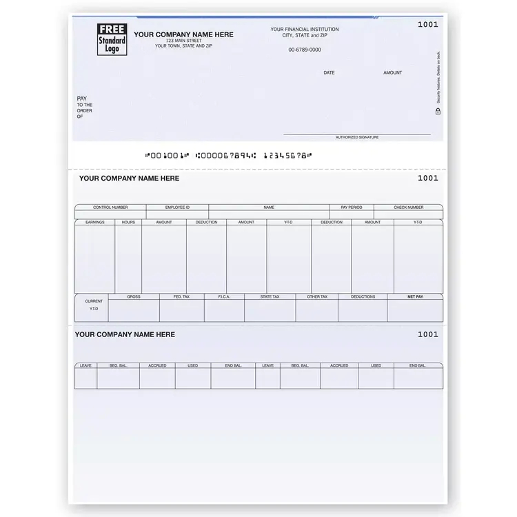 Laser  Deltek Computer Payroll Checks