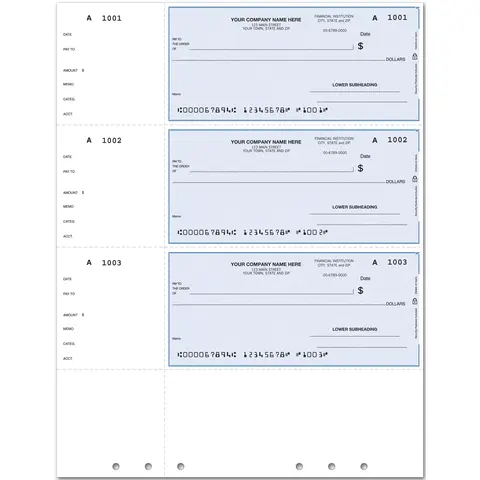 Quickbooks Compact Wallet Check, Lined, Hole-Punched