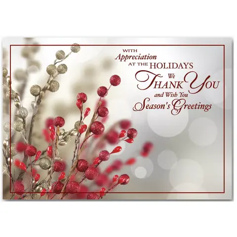 Tidings of Appreciation Thankful Holiday Card