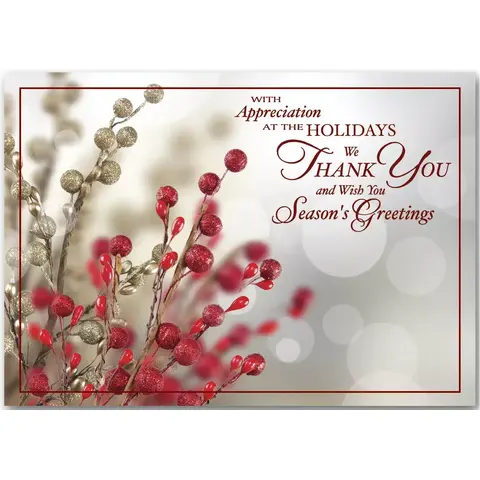 Tidings of Appreciation Thankful Holiday Card
