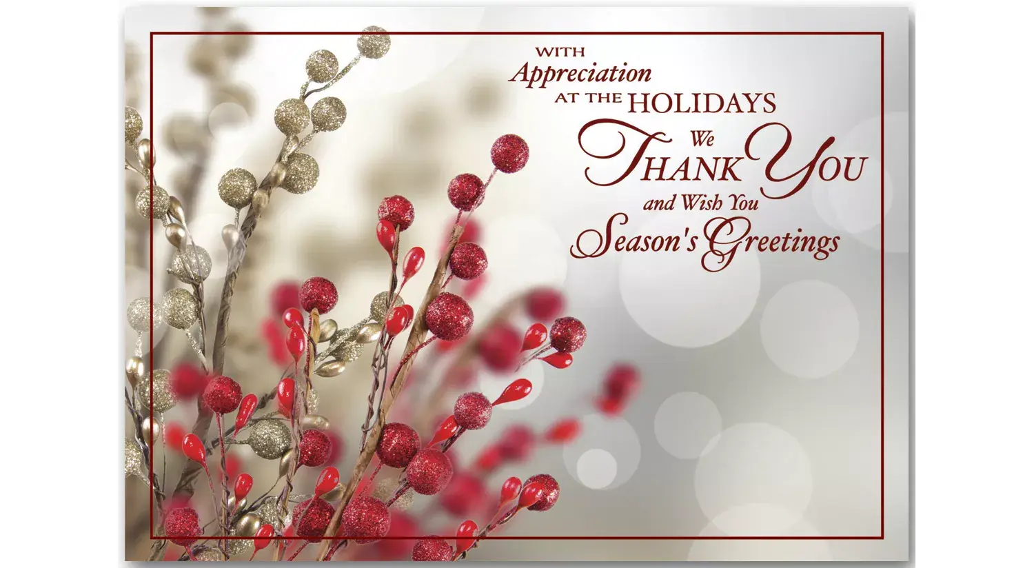 Tidings of Appreciation Thankful Holiday Card