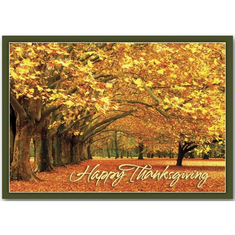Canopy of Gold Thanksgiving Card for a Business