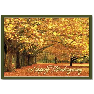 Canopy of Gold Thanksgiving Card for a Business