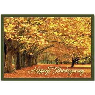 Canopy of Gold Thanksgiving Card for a Business