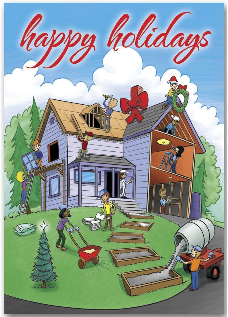 Home For The Holidays Contractor Holiday Cards 