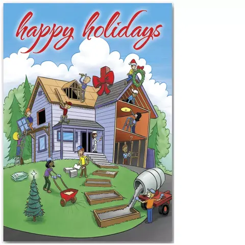 Home For The Holidays Contractor Holiday Cards 