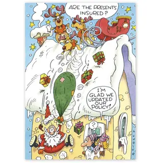 HP14327, Festive Folly Insurance Christmas Cards