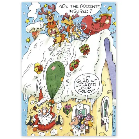 HP14327, Festive Folly Insurance Christmas Cards
