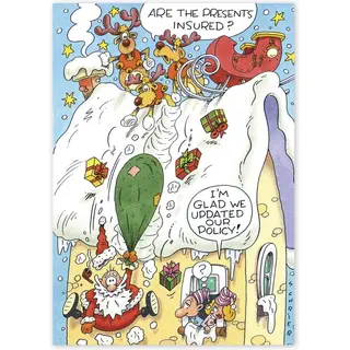 HP14327, Festive Folly Insurance Christmas Cards