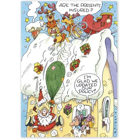 HP14327, Festive Folly Insurance Christmas Cards