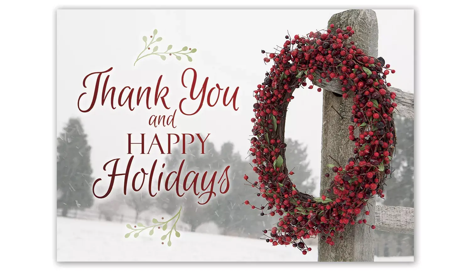 Holiday Thank You Card- Simply Thankful