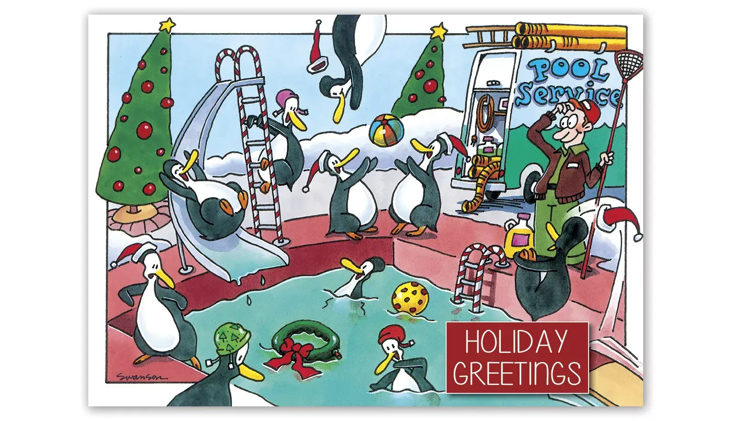 Holiday Card-Pool Party