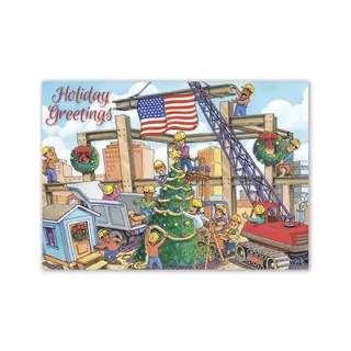 Holiday Contractor Card- Christmas Crane
